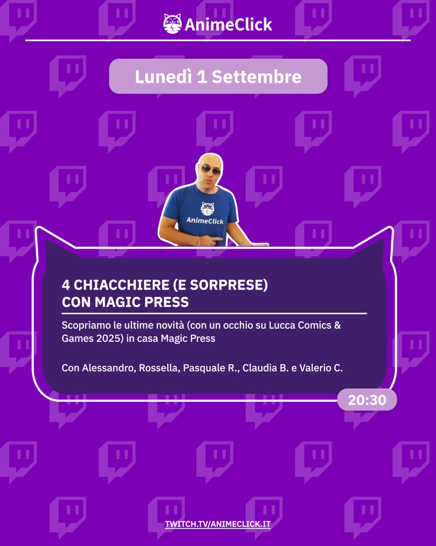 AnimeClick su Twitch: programma dall'1 al 7 settembre AnimeClick su Twitch: programma dall'1 al 7 settembre